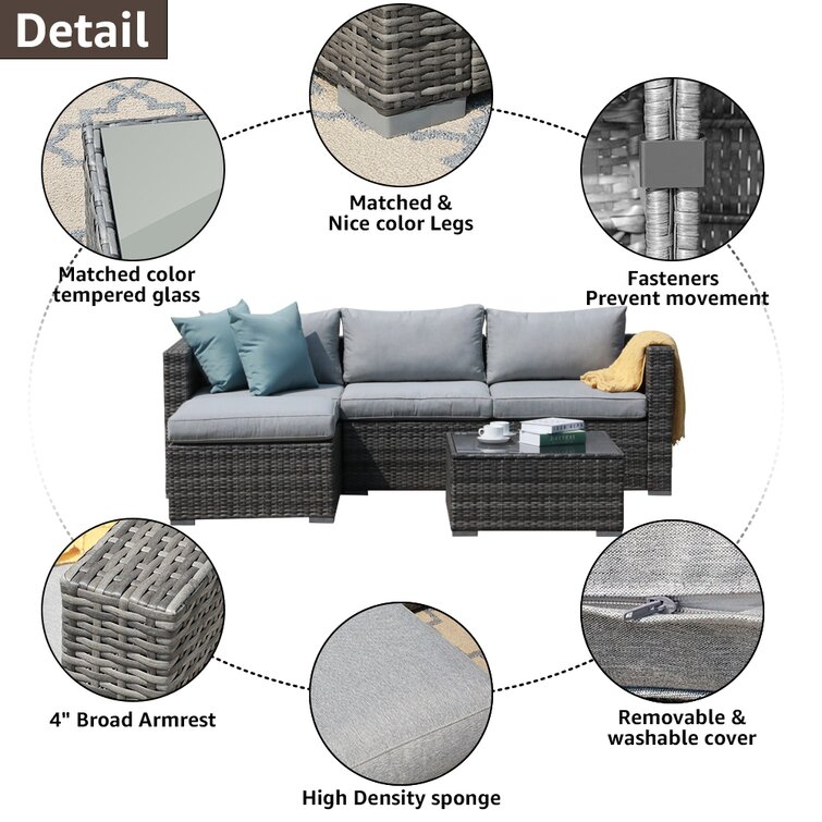 Alexandria 4 seater discount garden corner sofa